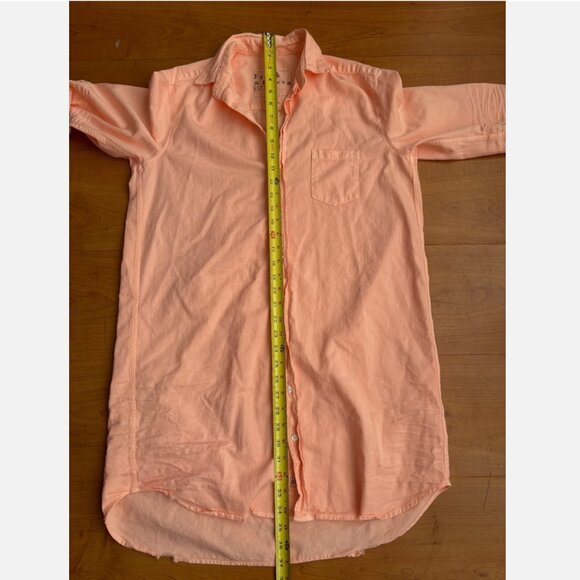 Frank & Eileen Mary Classic Shirt Dress Creamsicle Tattered Denim Womens S NWOT - Picture 6 of 7